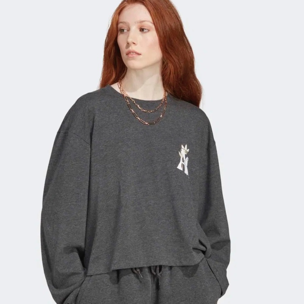 Adidas x Moomin Collection Long Sleeve Top in Grey
